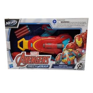 NERF Marvel Avengers Iron Man Mech Strike Role Play Strikeshot Gauntlet on Wrist